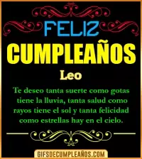 GIF Frases de Cumpleaños Leo